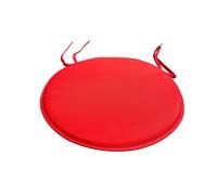 Round Bistro Chair Seat Pad Cushion Waterproof Foam Padding with Ties for Dining Chair Cushions Home Office Shop Bar Stool Indoor Outdoor Patio Garden Furniture Decoration 35CM (Red, Pack of 6)