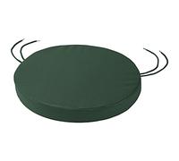 Round Bistro Circular Chair Cushion with Seat Ties - 40cm | Indoor and Outdoor Furniture Seating | Water-Resistant Polyester |Patio, Kitchen Dining, Lawn & Garden, Coffee Shop Use | Dark Green