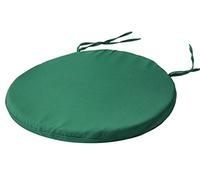 Round Bistro Circular Chair Cushion With Ties Seat Pads For Dining Chairs Kitchen Garden Italian Fabric Removable Cover Indoor Outdoor Seat Pad Cushions Living Room Patio Office Shop - 40x3cm - Green