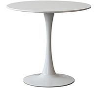Round Bistro Dining Table - 60cm Tulip Style Coffee Table for Restaurants Milk Tea Shops & Home - Modern White Leisure Table Small Round Negotiation Table