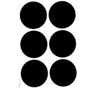 Round Black Dot Labels Stickers Permanent Adhesive 50mm - 180 Pack, 5cm Label Rounds Arts and Crafts Stickers by Royal Green