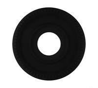 Round Black PU Ceiling Medallion for Fan Light Fixtures, Offering an Elegant Approach to Concealing Ceiling Damage and Cracks