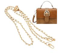 Round Black Shoulder Swaps Replacement Strap - Chain Straps for Crossbody Bags | Flat Chain Straps for Wallet | Acces PU Leather Wallet Replacement Straps