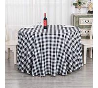 Round Black Tablecloth 200cm Diameter Stain Resistant Washable Polyester Solid Color for Dining Room Kitchen Parties Picnics Elegant Round Table Cover