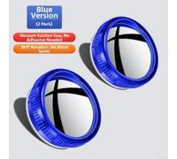 Round Blind Spot Mirror 6cm Suction Cup for hd Glass Round Blind(Blue Rainy eyebrows)