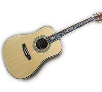 Round Body Acoustic Electric Guitar with Solid Spruce Top and Deluxe Tree Of Life Inlays for Professional Performances and Studio Recording