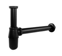 Round Bottle Trap Basin Waste Trap Height Adjustable P-Trap 1 1/4 x 32 mm Universal Deodorant Trap Black Odor Trap Adjustable Height & Outlet Plumbing Drain Tube for Bathroom Sink & Washbasin