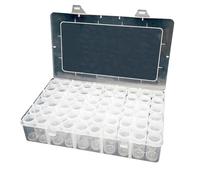 Round Bottles Organizers with Identification Stickers Ideal for Storing Beads BButtons and Miniature Component Storage Box with Labels