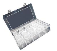 Round Bottles Organizers with Identification Stickers Ideal for Storing Beads BButtons and Miniature Component Gardening Storage Supplies