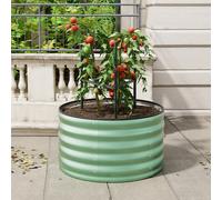 Round Bottomless Galvanized Raised Planter Box kit Metal Raised Garden Bed D 80cm
