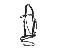 Round braided riding bridle with English-combined noseband Dy'on
