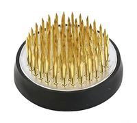 Round Brass for ikebana Kenzan Flower Frog Holder Small Sizes Rubber | Brass material Rubber base prevents scratches Suitable for small pot lid vase floral arrangements