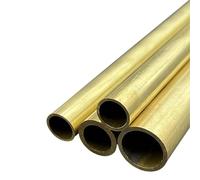 Round Brass Pipe,Brass tubing, 19mm OD Round Brass Tube 0.5/1/1.5/2mm Wall Thickness × 500mm Length High Strength Precision Straight Pipe Tubing(19 * 2mm)