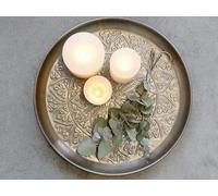 Round Brass Tray, Rustic Boho Serving Platter, Aged Gold Mandala Tray, Decorative Round Metal Tray, Pretty Candle Tray, Plant Tray, Large Metal Tray, Display Tray, Antique Gold Boho Serving Platter