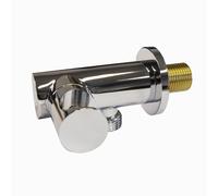 Round Brass Wall Mounted Union Outlet Elbow Bracket Shower Handset Holder