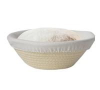 Round Bread Proofing Basket, Sourdou-gh Cotton Bread Basket With Liner, Handmade Cotton Rope Pastry Making Storage Container, Kitchen Gadget, Baking Supplies For Artisan Breads