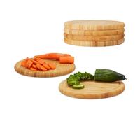 Round breakfast board set Bamboo Serving Boards Natural Chopping Platters