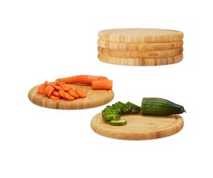 Round breakfast board set Bamboo Serving Boards Natural Cutting Platters