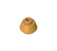 Round Brick 1X1 Vertebral Brick 50PCS Compatible with Lego GDS-90059 33492 Classic Bulk Toy MOC Color:Pearl Gold
