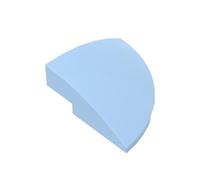 Round Brick 3X3 1/4 Circular arc Piece 10PCS Compatible with Lego GDS-90162 Classic Bulk Toy MOC Color:Bright Light Blue 212