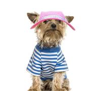 Round Brim Dog Visor Hat | Round Summer Pet Sun Protection Outdoor Pet Sun | Protection Visor Hat for Dog on Board, Cap