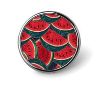 Round Brooch Fashionable Round Pins Red Watermelon Printed Brooch Is Designed for Women's Daily Use Valentine Pin Wedding Broach Pin