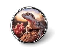 Round Brooch Fashionable Round Pins White Lizard Printed Brooch Is Designed for Women's Daily Use Valentine Pin Wedding Broach Pin