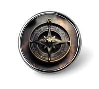 Round Brooches Dress Suit Accessories Lapel Pin African Leopard on Rock Vintage Brooch Gifts for Women Men Souvenir, Circular, Aluminum, aluminum alloy