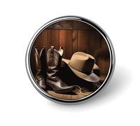 Round Brooches Dress Suit Accessories Lapel Pin Autumn Thanksgiving Vintage Brooch Gifts for Women Men Souvenir, Circular, Aluminum, aluminum alloy