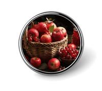 Round Brooches Dress Suit Accessories Lapel Pin Delicious Sweet Ramen Vintage Brooch Gifts for Women Men Souvenir, Circular, Aluminum, aluminum alloy