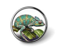Round Brooches Dress Suit Accessories Lapel Pin Mackinac Suspension Bridge Vintage Brooch Gifts for Women Men Souvenir, Circular, Aluminum, aluminum alloy