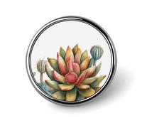 Round Brooches Dress Suit Accessories Lapel Pin Mackinac Suspension Bridge Vintage Brooch Gifts for Women Men Souvenir, Circular, Aluminum, aluminum alloy