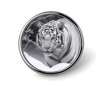 Round Brooches Dress Suit Accessories Lapel Pin Mackinac Suspension Bridge Vintage Brooch Gifts for Women Men Souvenir, Circular, Aluminum, aluminum alloy