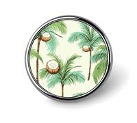 Round Brooches Dress Suit Accessories Lapel Pin Polish Folk Art Pattern Vintage Brooch Gifts for Women Men Souvenir, Circular, Aluminum, aluminum alloy
