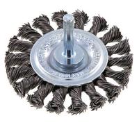 Round Brush 75x12 mm 6 mm Shaft Steel Wire 0.5 mm 18xBraided