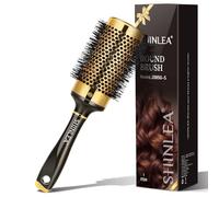 Round Brush for Blow Drying - SHINLEA Hair Brush Without Pulling Brush for Curls, Hair Brush Round for Women, 53 mm Nylon Hair Brush Curls Made of Aluminium, Round Brush Professional for Styling,