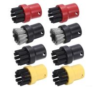 Round Brush Replacement Set for Karcher SC1 SC2 CTK10 SC3 SC4 SC5 SC7 with 6 Soft and 2 Heavy Duty Heads