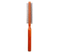 Round Brush - Round Brush Portable Curling Comb | Wooden Handle Nylon Bristles Round Curling Comb | Finest Round Beard Brush, Non-slip Hairbrush for Blow Drying, Styling, Lifting, Curling Short