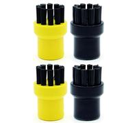 Round Brush Set [4 Pieces] Suitable for KaRcher Steam Cleaner Accessories, KaRcher Round Brush, Grout Brush KaRcher