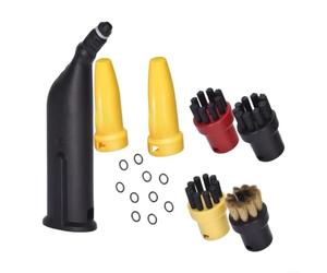 Round Brush Set with Nozzles for Karcher Steam Cleaners | Fits SC1, for sc2, for sc3, for sc4, SC5 models; includes brushes, nozzles, seals for deep cleaning
