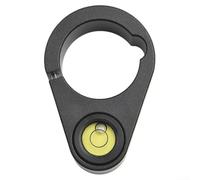 Round Bubble Level for Centering Rod, Aluminum Alloy Vial with Holder, 25mm-36mm Inner Diameter, Replacement for Carbon Fiber Measuring Rods & GPS Surveying(F)