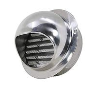Round Bull Nosed Wall Vent Outlet，Nosed Vent Outle 60-120mm Steel ventilation grill wall hole cover extractor hood louver valve exhaust fan pipe Heating Cooling Vent system(Size:80mm)