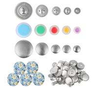 Round Button Base Craft Kit, Buckle Making Tools, Cover Button Kit, Five Different Sized Buttons And Diy Fabric Button Kit