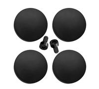 Round Button,Round Button,Video Repair Kit Door Bell Buttons 4 Pieces | Silicone and Metal Ring Accessories, Door Cover Replacement, Repair Split Cracked Covers