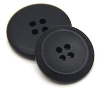 Round Button15mm - 25mm Women Coat Sewing Resin Buttons for Clothing Men Suit Cardigan Sweaters Decorative Sewing Accessorie, 25mm 10pcs(No.4 Full Black,15mm 20pcs)