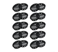 Round Cabinet Air Vents, 20Pcs 50mm Vent Covers for Soffit with Mesh Hole for Optimal Airflow (black)