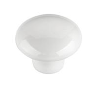 Round Cabinet Ceramic Knob White Mushroom Kitchen Bedroom Bathroom Upcycle 36mm