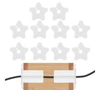 Round Cable Clips - 10 Units 16mm | Wall Clip For Electrics, Protective Sleeves, Protects, Organizes And Manages Passing Through Surfaces Such As Burea