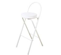 Round Cact Padded Folding High Back Stool Chair with Back Rest - Foldable Bar Chairs for Kitchen Office Breakfast Nook Home Bar Space-Saving t
