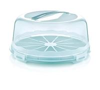 Round Cake Box Pastry Carrier with Lid & 4 Locking Clips | Plastic Cake Box Handheld Transparent Container for Cakes, Cookies, Fruits, Cupcakes | 30 x 15cm Durable Food Storage Box